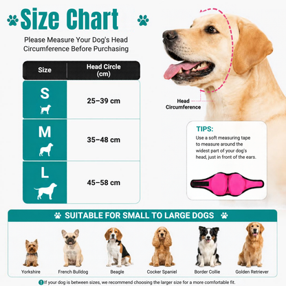 Royalty Pets™ Dog Calming Ear Muffs – Noise-Reducing Head Cover