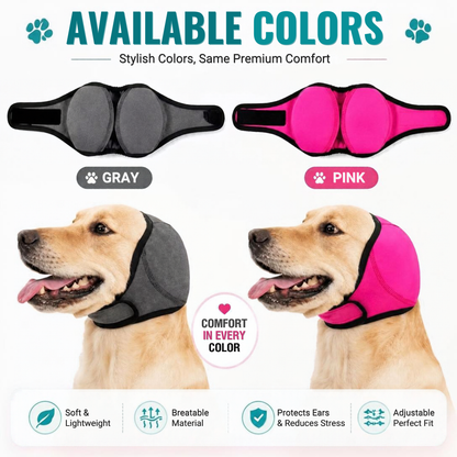 Royalty Pets™ Dog Calming Ear Muffs – Noise-Reducing Head Cover