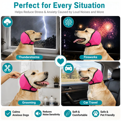 Royalty Pets™ Dog Calming Ear Muffs – Noise-Reducing Head Cover